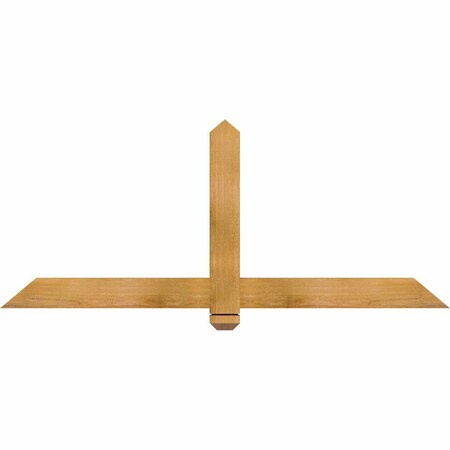 Ekena Millwork Eugene Rough Sawn Timber Gable Bracket, Western Red Cedar, 60"W x 25"H x 2"D x 4"F, 10/12 Pitch GBW060X25X0204EUG00RWR